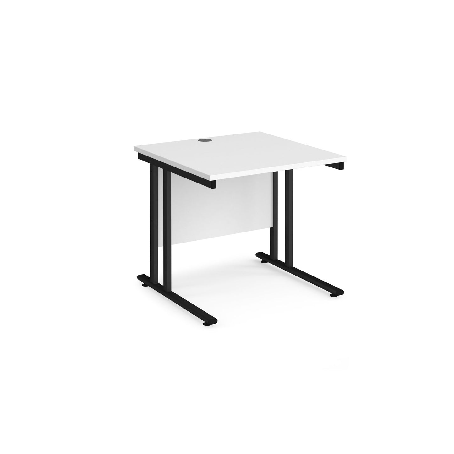 Maestro 25 cantilever 800mm deep desk - White