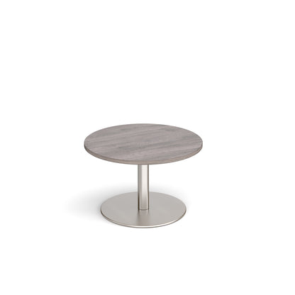 Monza circular coffee table with flat round base - MCC800-BS-GO
