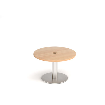 Monza circular power ready coffee table - MCC800-CO-BS-B