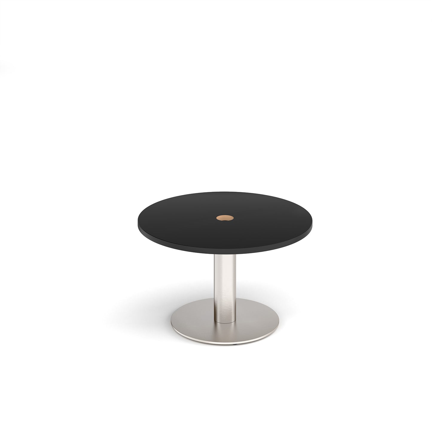 Monza circular power ready coffee table - MCC800-CO-BS-BK