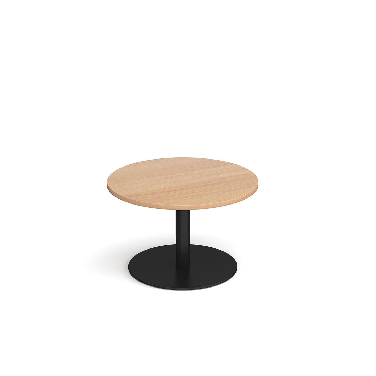 Monza circular coffee table with flat round base - MCC800-K-B