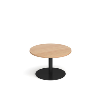 Monza circular coffee table with flat round base - MCC800-K-B