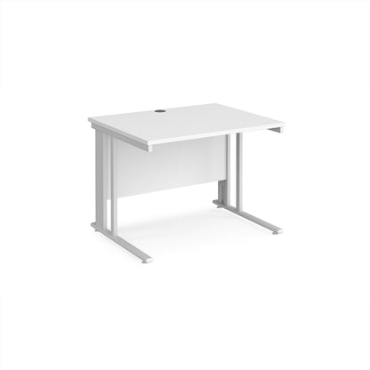 Maestro 25 cable managed 800mm deep desk - MCM10WHWH