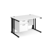 Maestro 25 cable managed 800mm deep desk with 2 drawer ped (Copy)