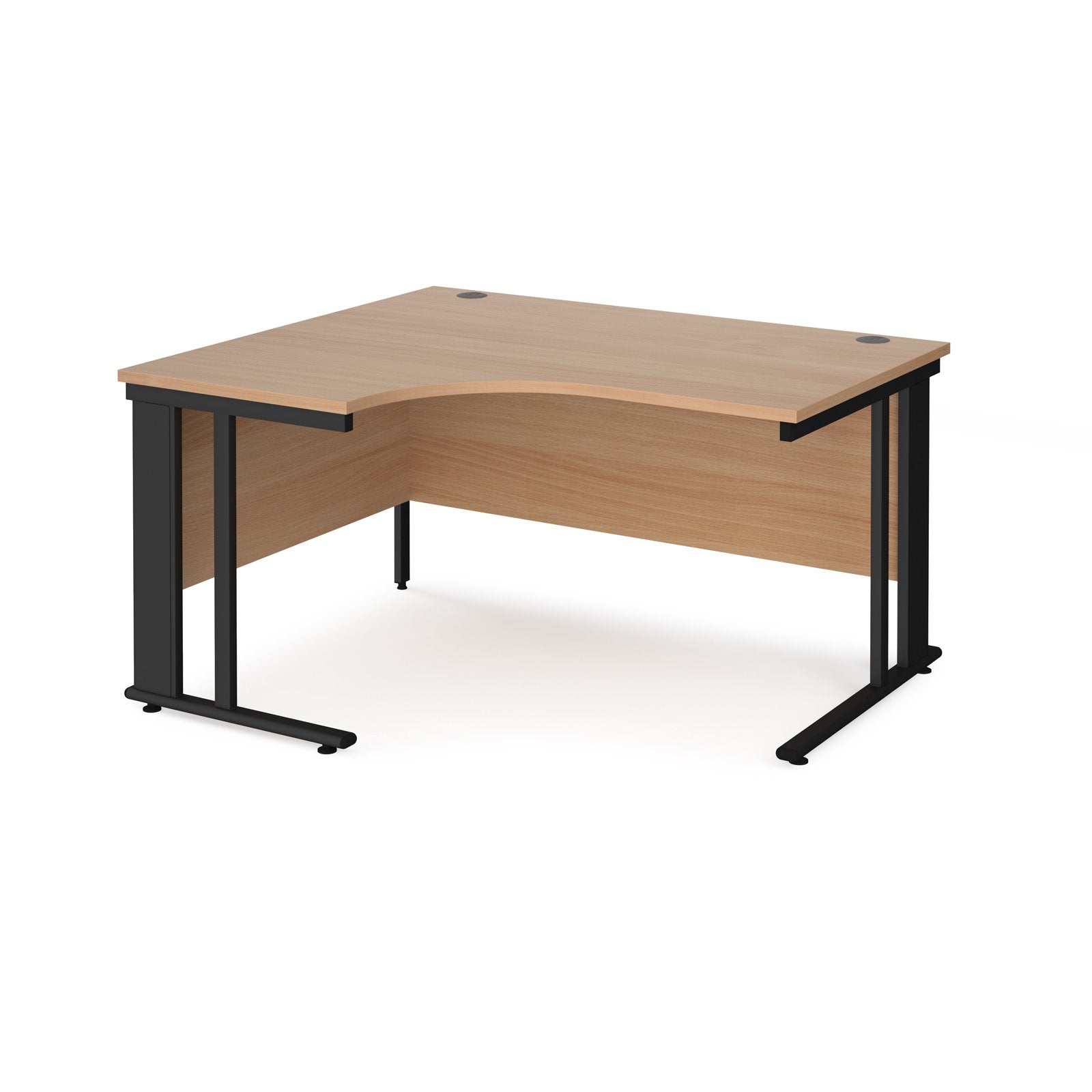 Maestro 25 cable managed left hand ergonomic corner desk