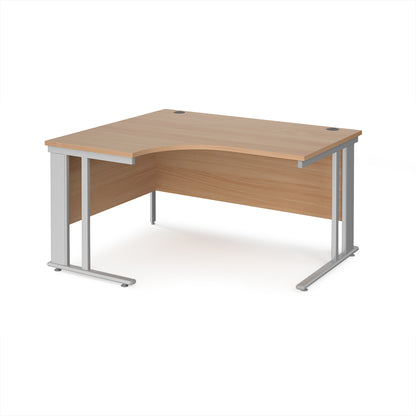 Maestro 25 cable managed left hand ergonomic desk - MCM14ELSB
