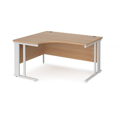 Maestro 25 cable managed left hand ergonomic desk - MCM14ELWHB