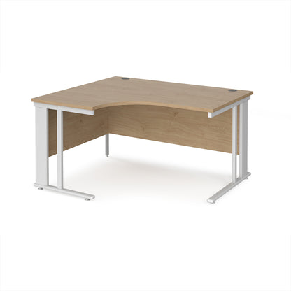 Maestro 25 cable managed left hand ergonomic desk - MCM14ELWHKO
