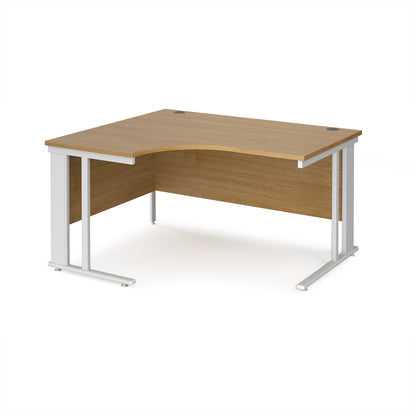 Maestro 25 cable managed left hand ergonomic desk - MCM14ELWHO