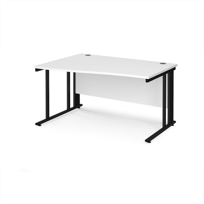 Maestro 25 cable managed left hand wave desk - MCM14WLKWH