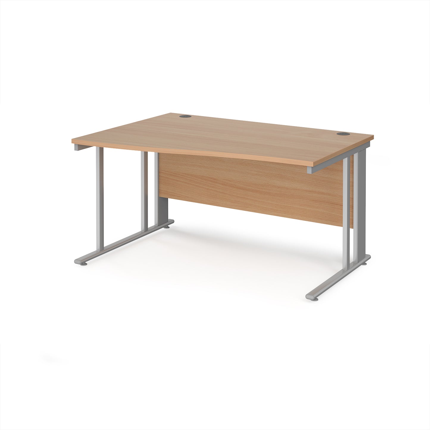Maestro 25 cable managed left hand wave desk - MCM14WLSB