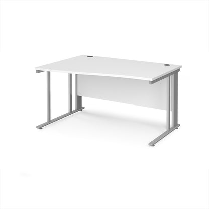 Maestro 25 cable managed left hand wave desk - MCM14WLSWH