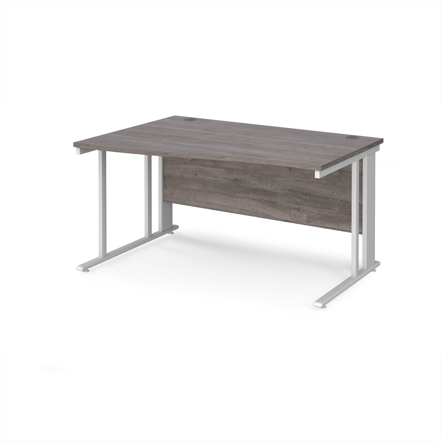 Maestro 25 cable managed left hand wave desk - MCM14WLWHGO