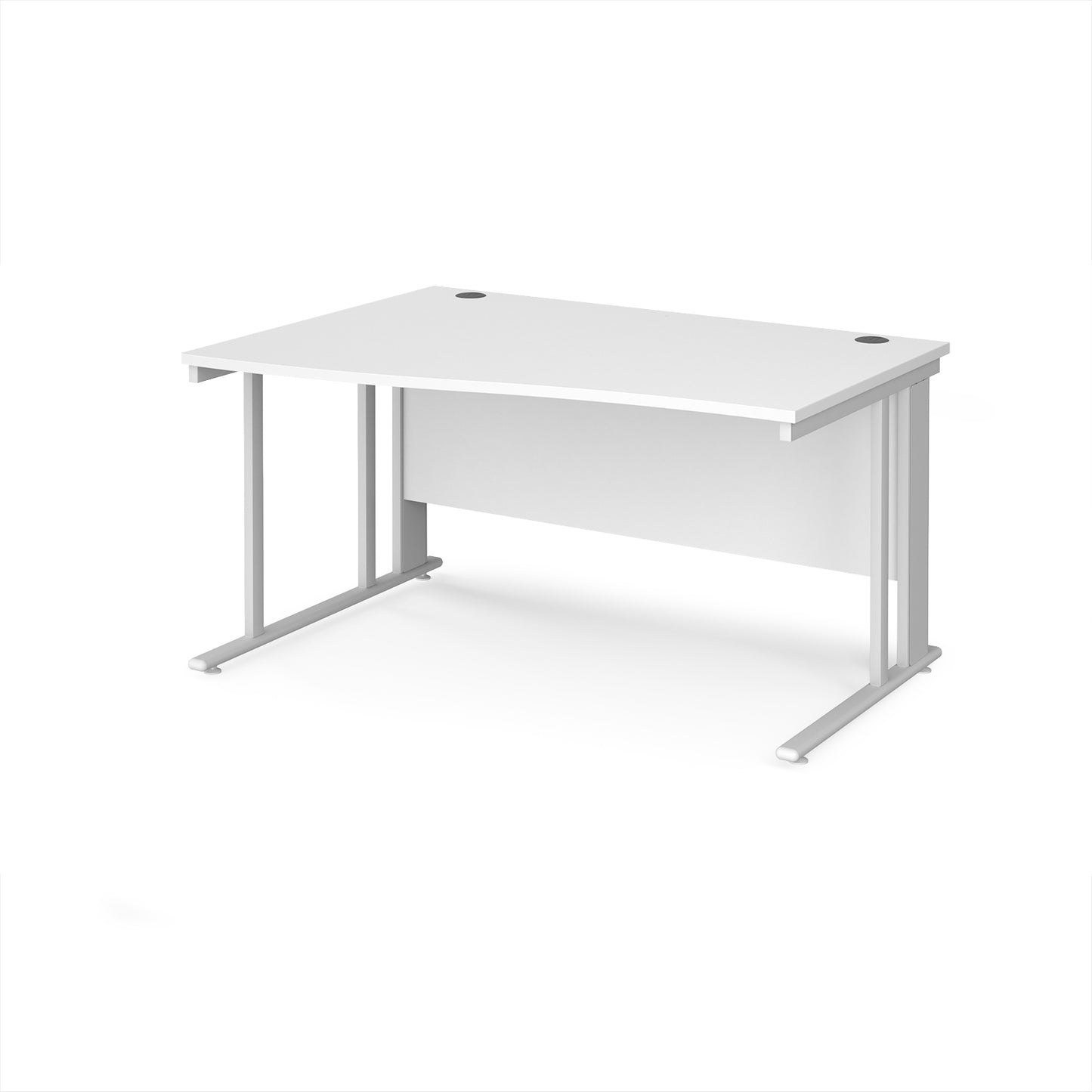 Maestro 25 cable managed left hand wave desk - MCM14WLWHWH