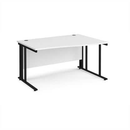 Maestro 25 cable managed right hand wave desk - MCM14WRKWH