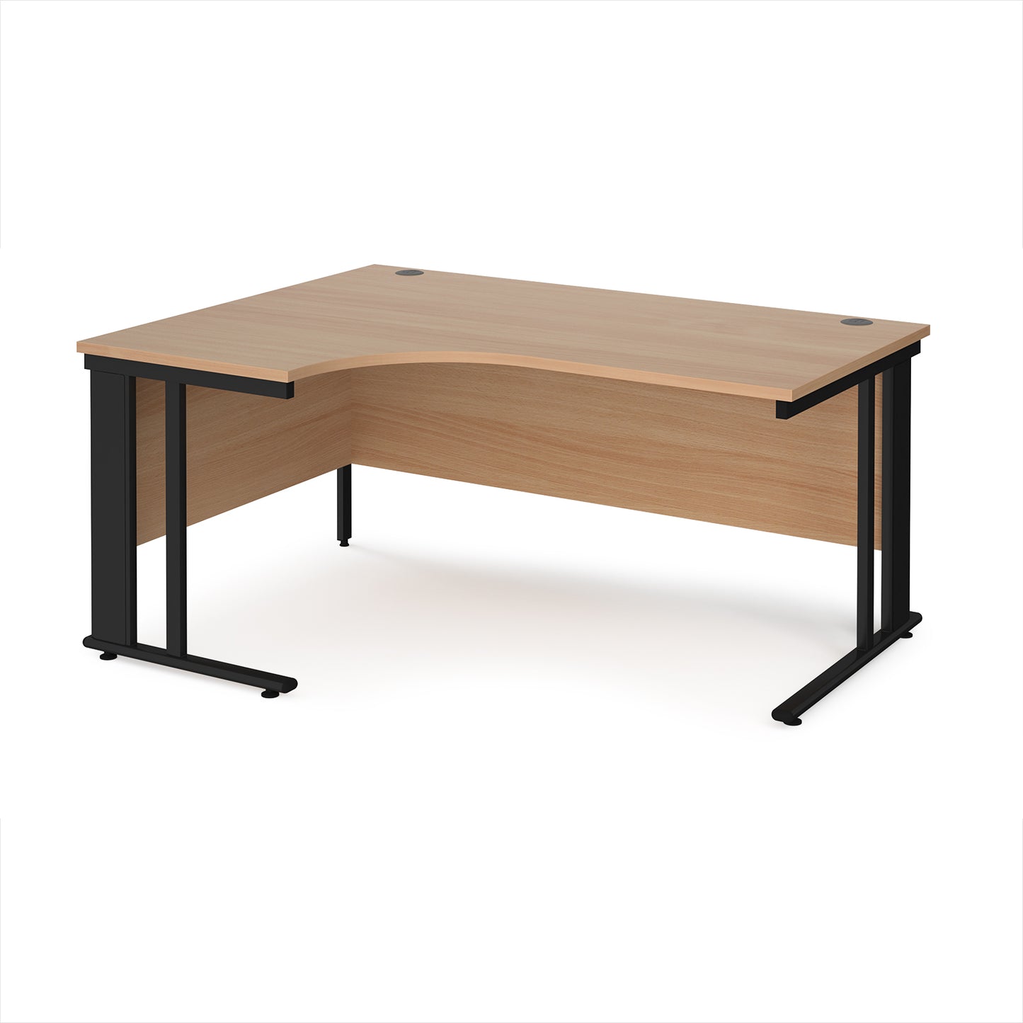 Maestro 25 cable managed left hand ergonomic desk - MCM16ELKB