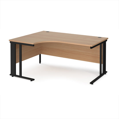 Maestro 25 cable managed left hand ergonomic desk - MCM16ELKB
