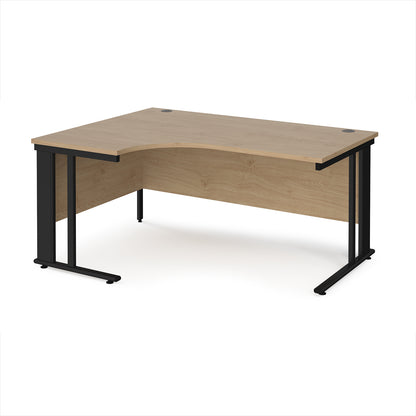 Maestro 25 cable managed left hand ergonomic desk - MCM16ELKKO