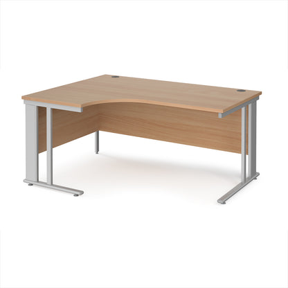 Maestro 25 cable managed left hand ergonomic desk - MCM16ELSB