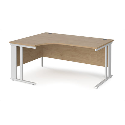 Maestro 25 cable managed left hand ergonomic desk - MCM16ELWHKO