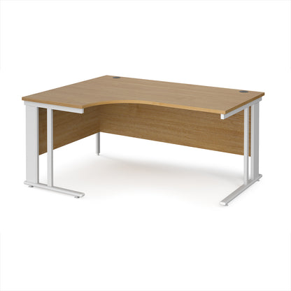Maestro 25 cable managed left hand ergonomic desk - MCM16ELWHO