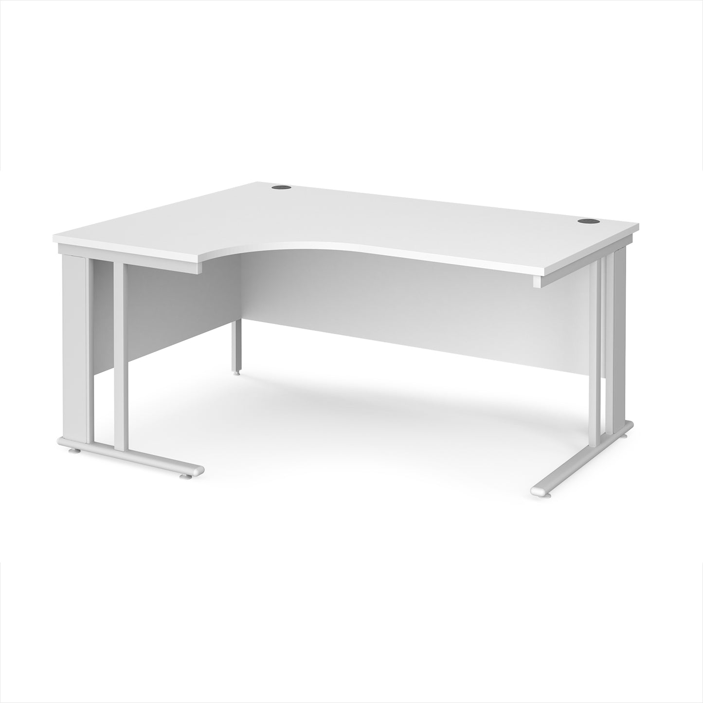 Maestro 25 cable managed left hand ergonomic desk - MCM16ELWHWH