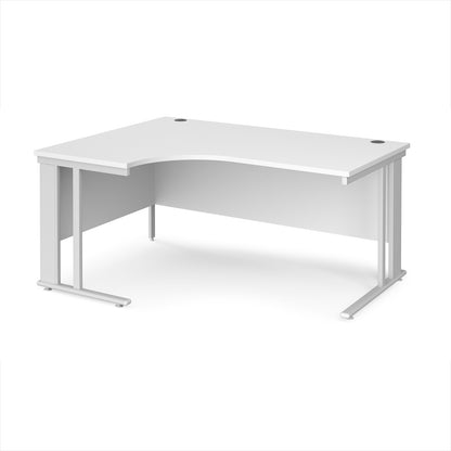 Maestro 25 cable managed left hand ergonomic desk - MCM16ELWHWH