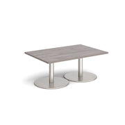 Monza rectangular coffee table with flat round bases