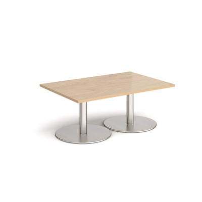 Monza rectangular coffee table with flat round bases - MCR1200-BS-KO