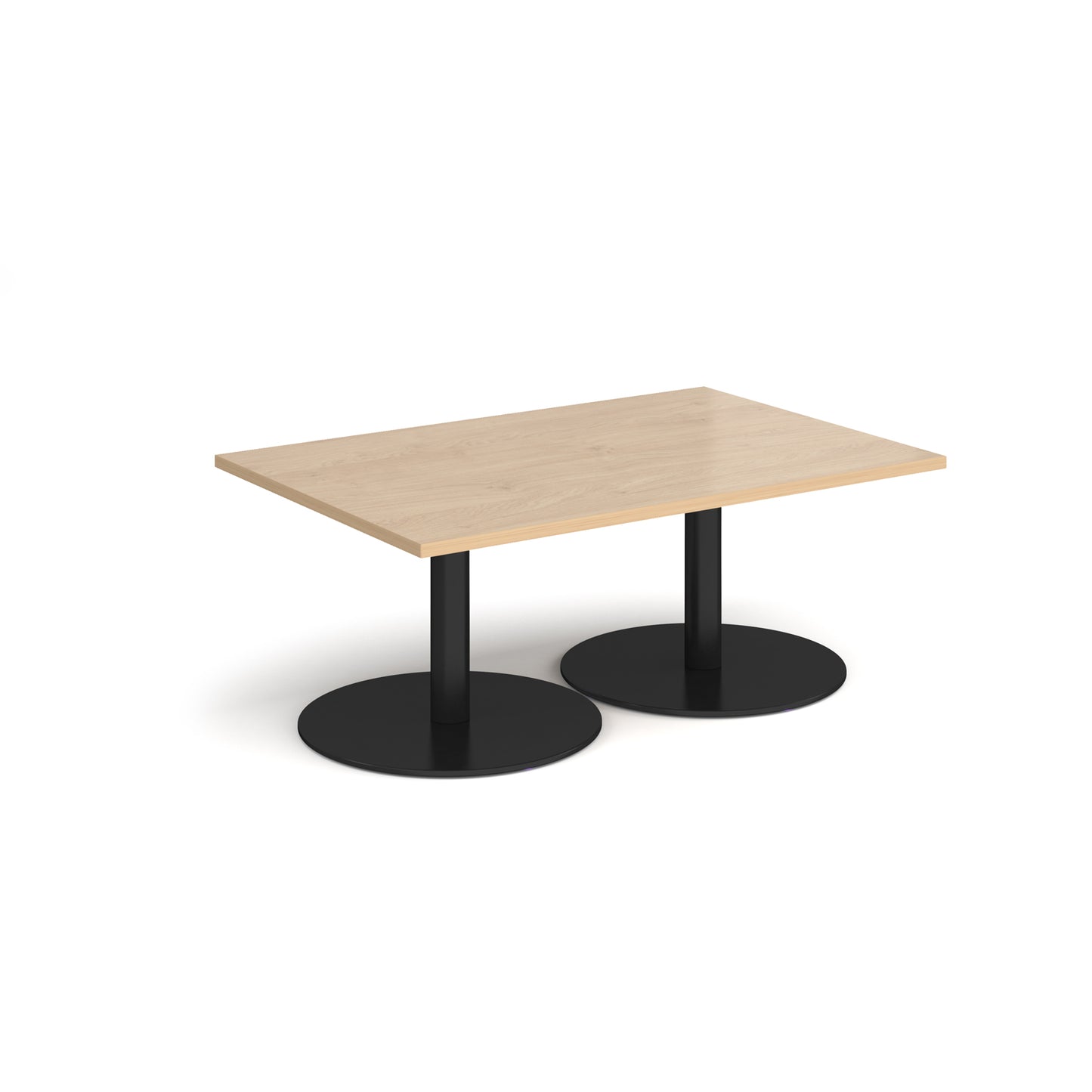 Monza rectangular coffee table with flat round bases - MCR1200-K-KO