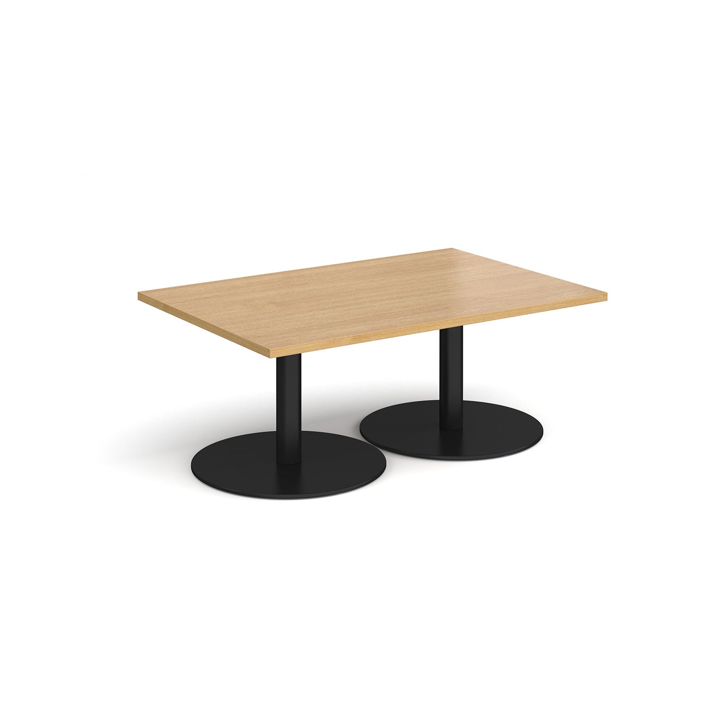 Monza rectangular coffee table with flat round bases - MCR1200-K-O