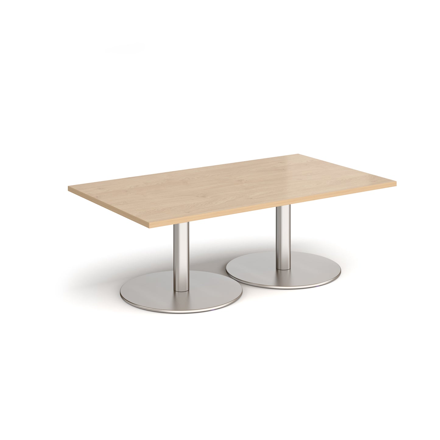 Monza rectangular coffee table with flat round bases - MCR1400-BS-KO