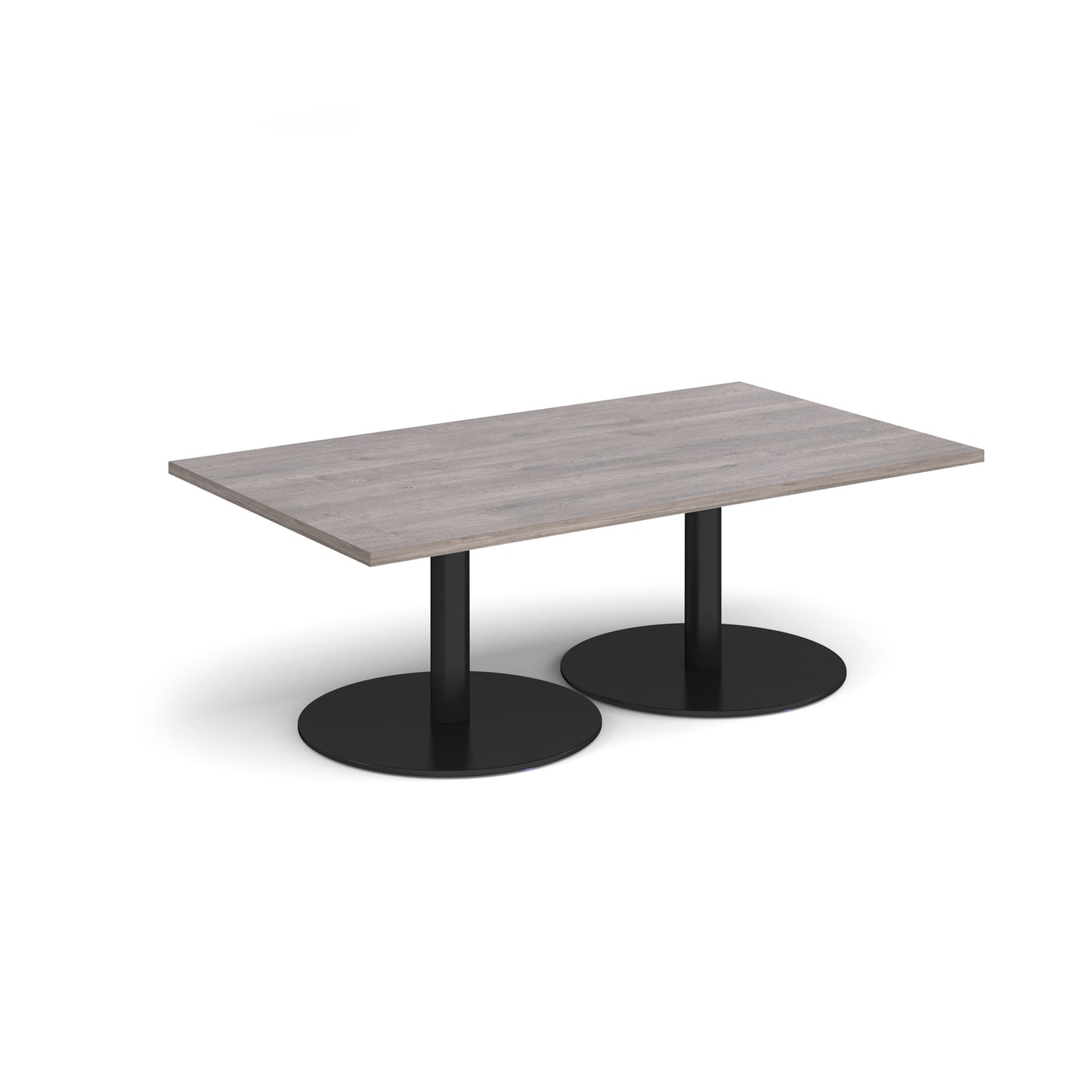 Monza rectangular coffee table with flat round bases - MCR1400-K-GO