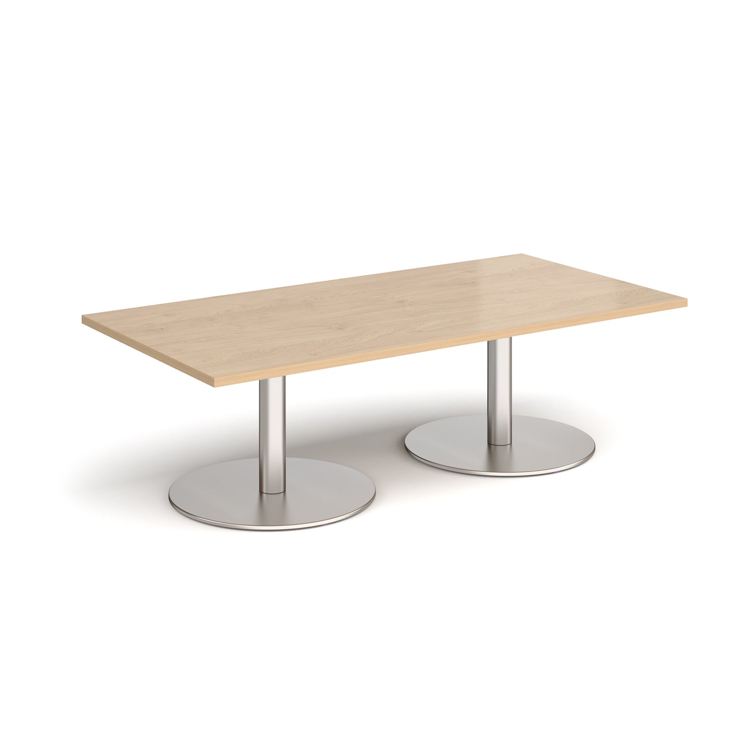 Monza rectangular coffee table with flat round bases - MCR1600-BS-KO
