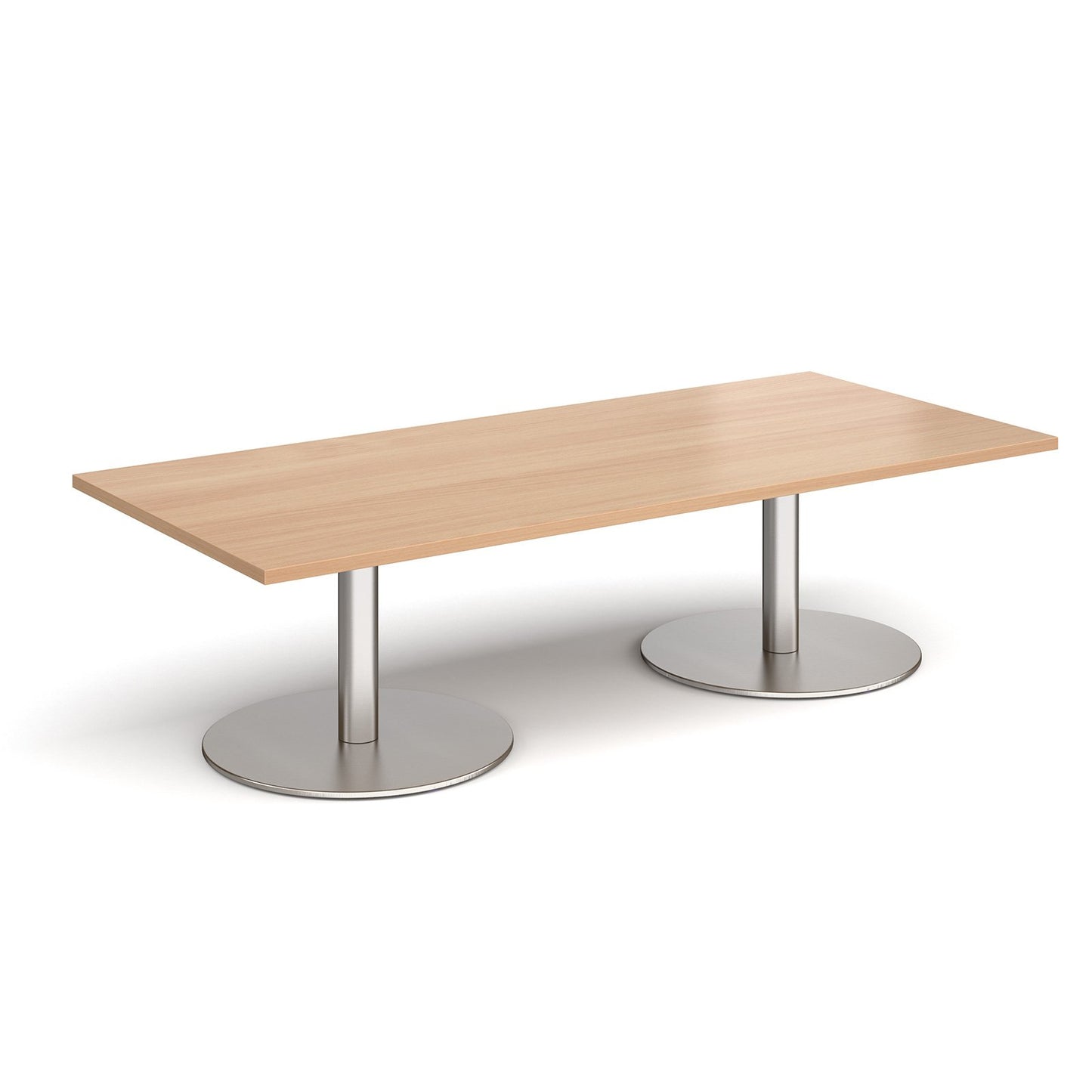 Monza rectangular coffee table with flat round bases