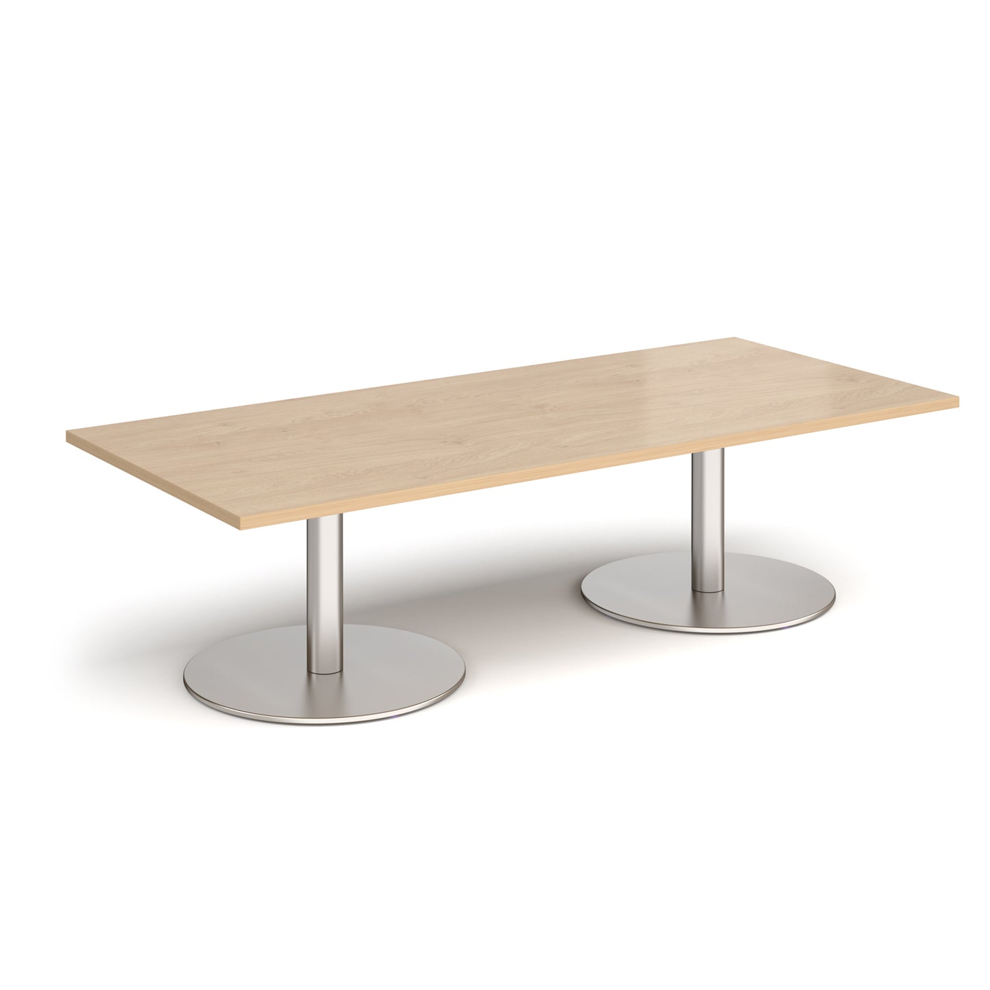 Monza rectangular coffee table with flat round bases - MCR1800-BS-KO