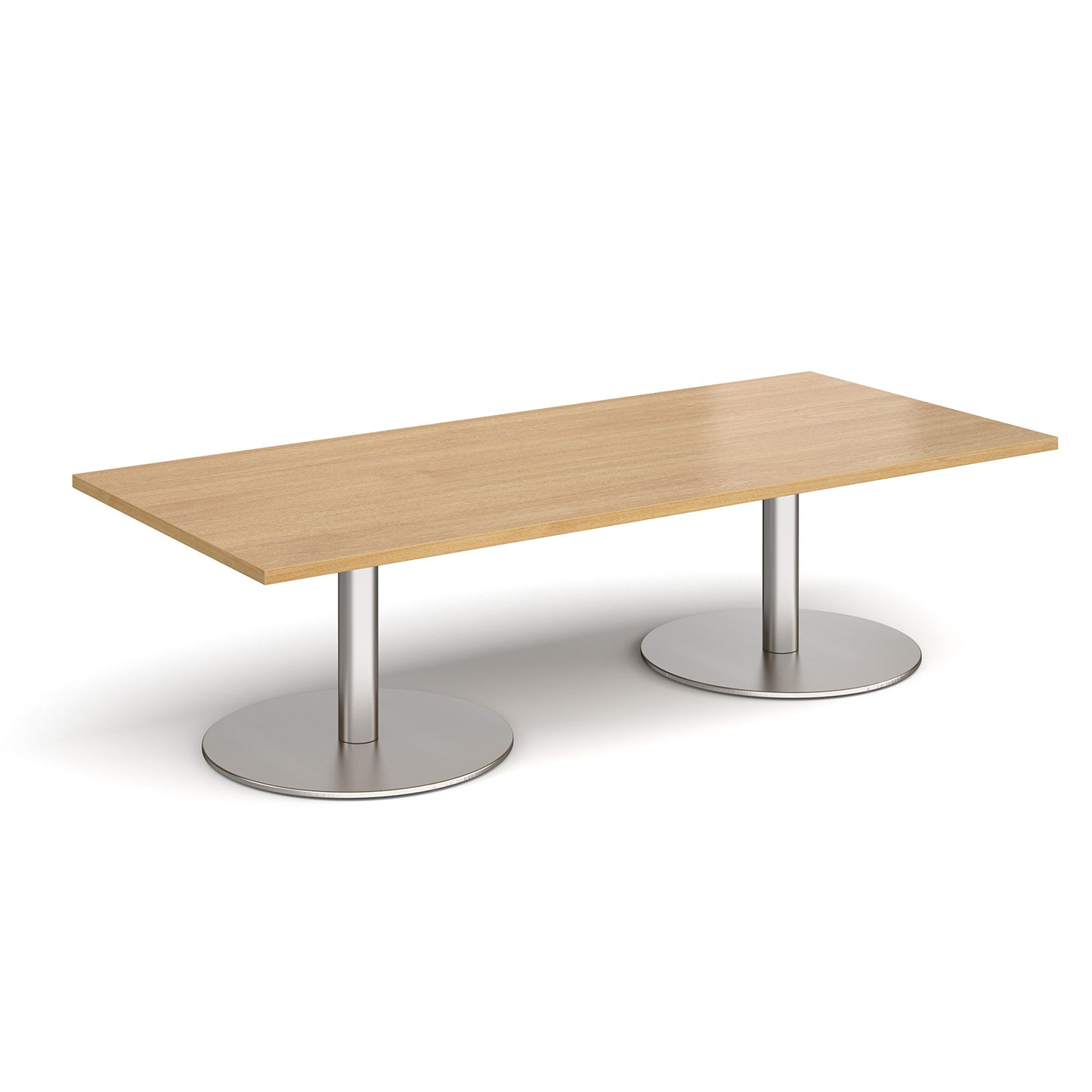 Monza rectangular coffee table with flat round bases - MCR1800-BS-O