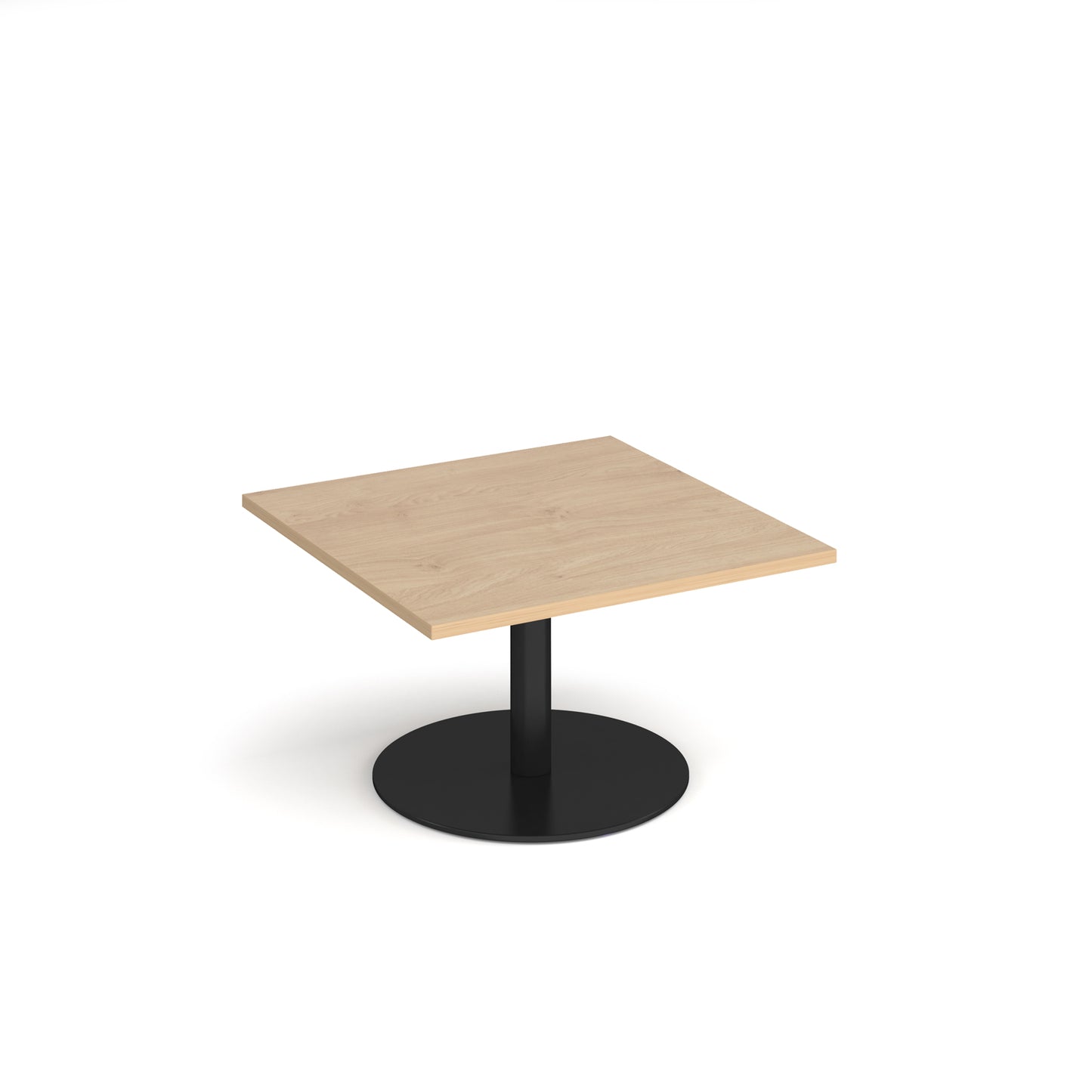 Monza square coffee table with flat round base - MCS800-K-KO