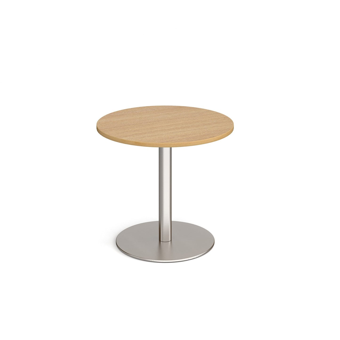 Monza square coffee table with flat round base