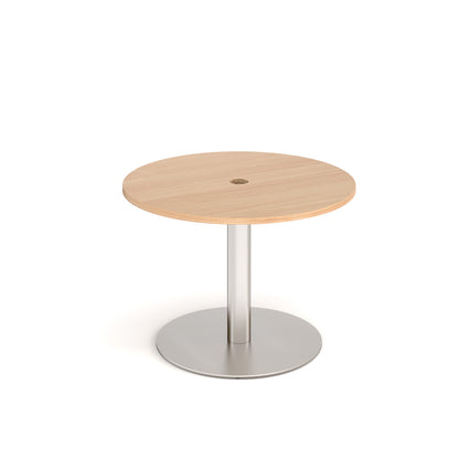Monza circular power ready dining table - MDC800-CO-BS-B