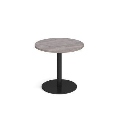 Monza circular dining table with flat round base - MDC800-K-GO