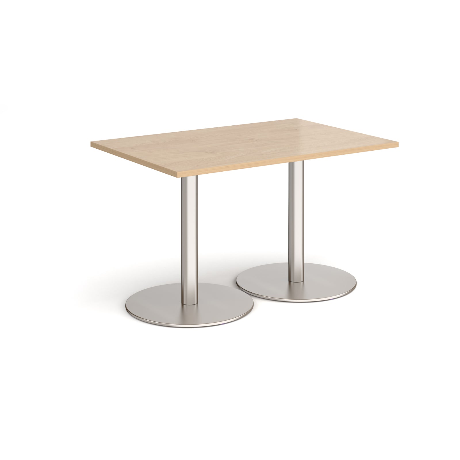 Monza rectangular dining table with flat round bases - MDR1200-BS-KO