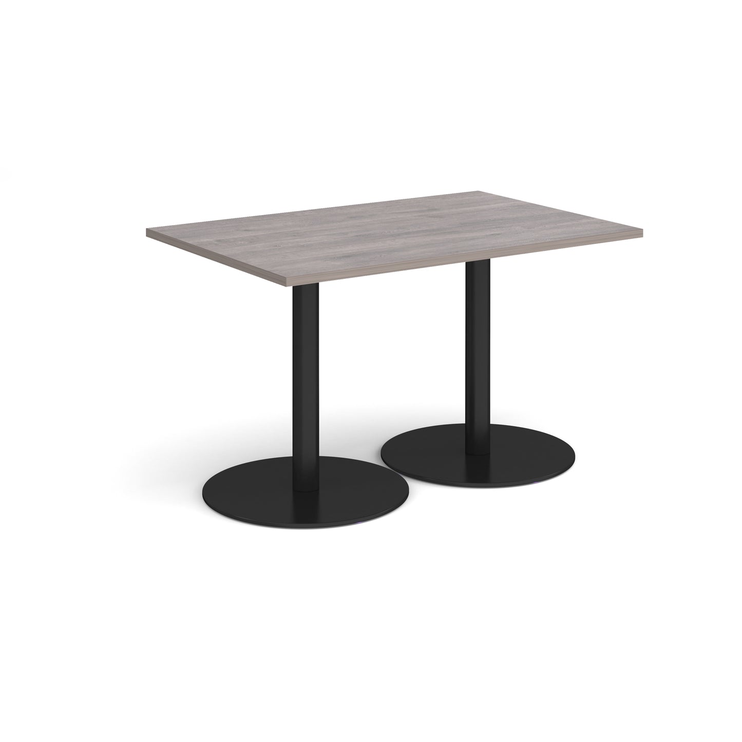 Monza rectangular dining table with flat round bases - MDR1200-K-GO