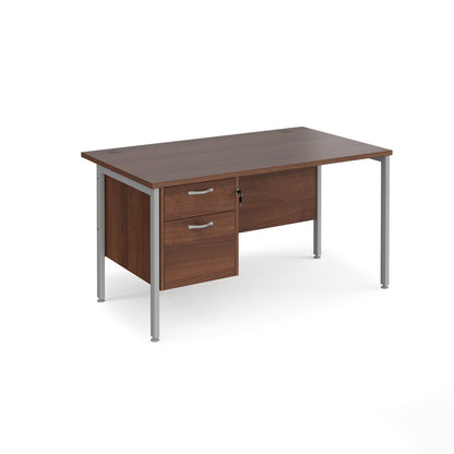 Maestro 25 H-Frame 800mm deep desk with 2 drawer ped