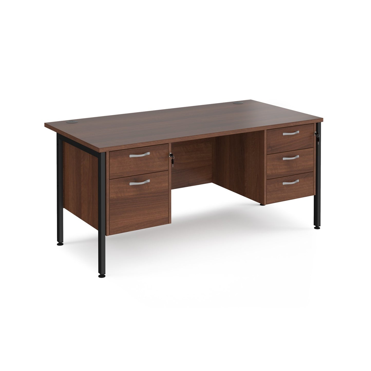 Maestro 25 H-Frame 800mm deep desk with 2 & 3 drawer peds