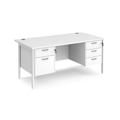 Maestro 25 H-Frame 800mm deep desk with 2 & 3 drawer peds