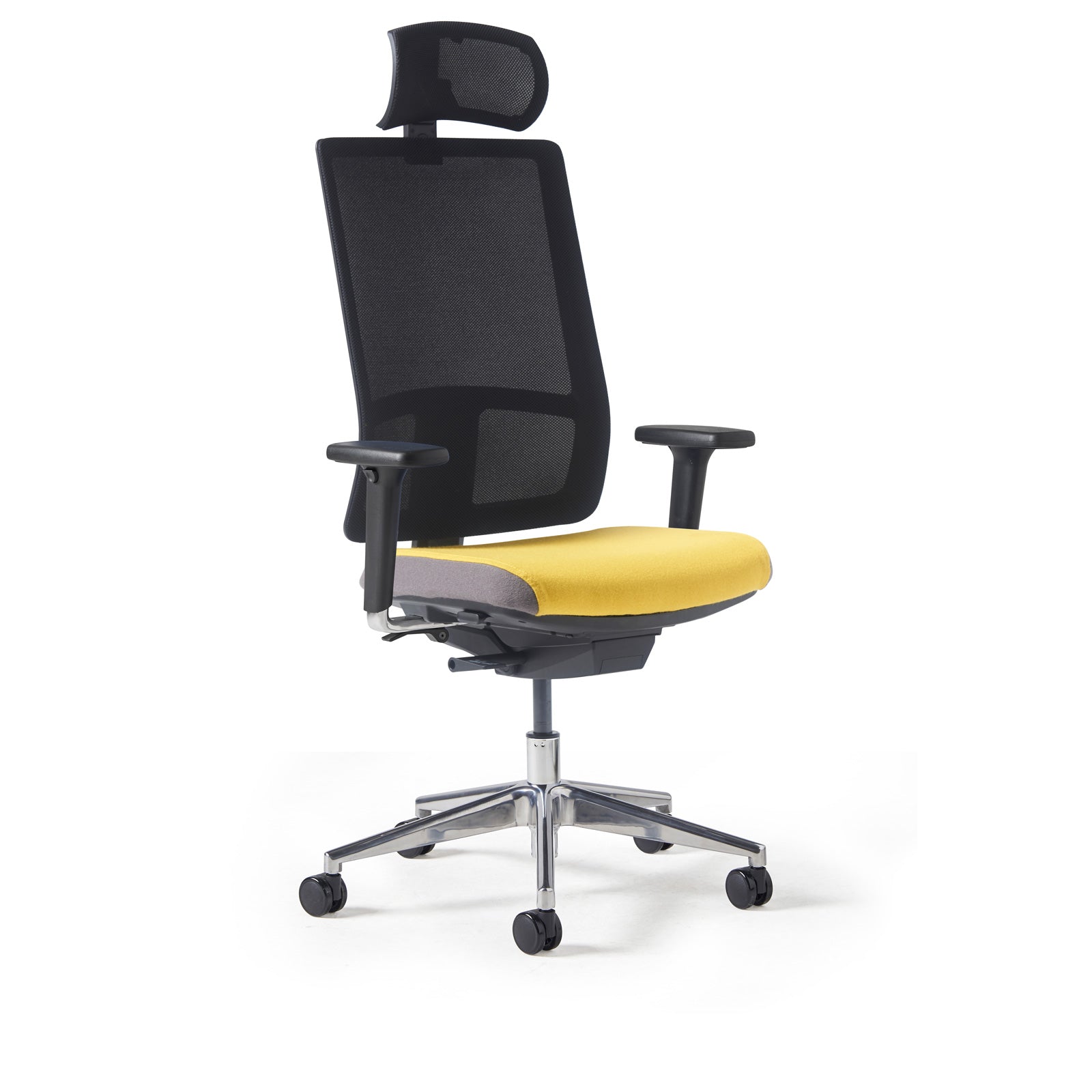 Miku mesh back plus head rest - aluminium