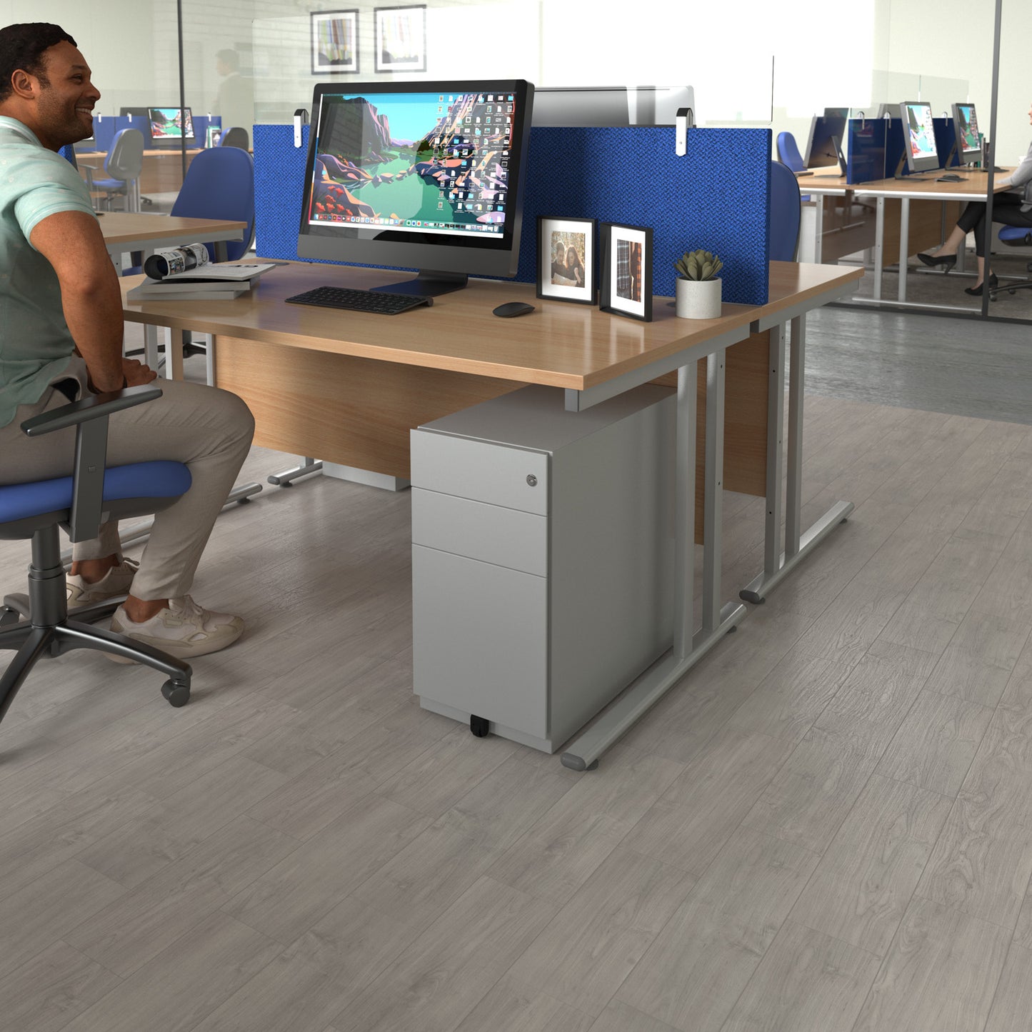 Bisley slimline steel pedestal