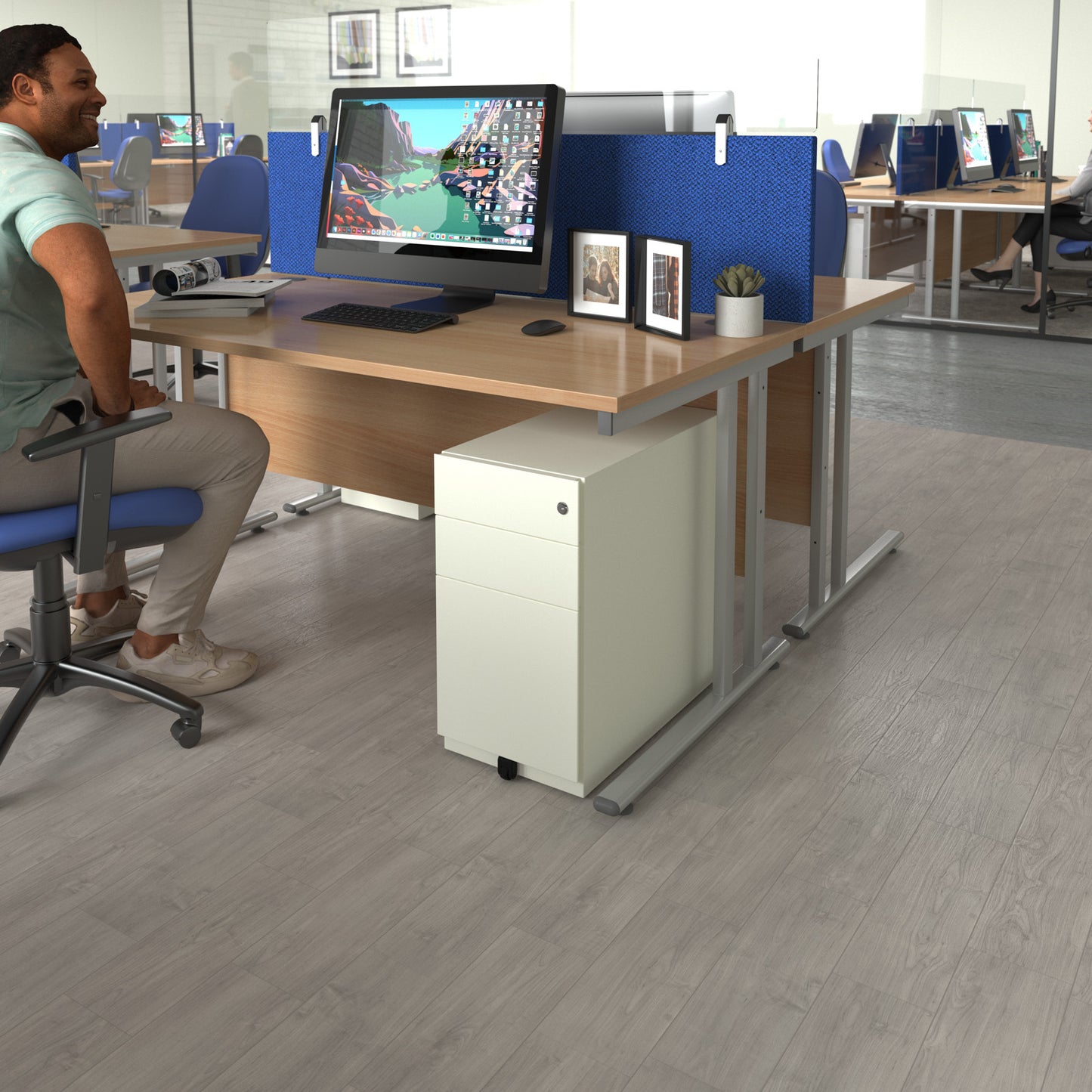 Bisley slimline steel pedestal