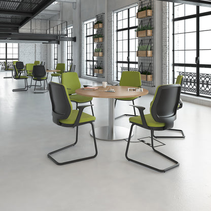 Monza circular dining table with power module
